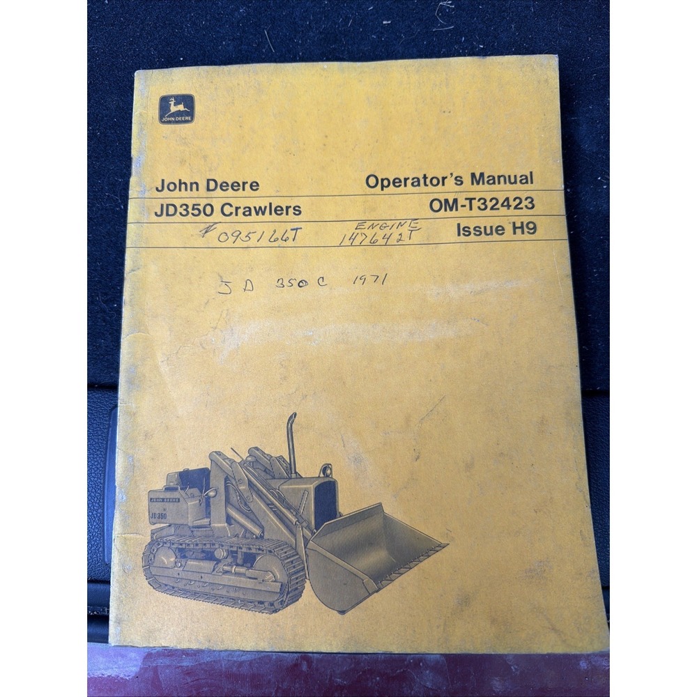 John Deere JD350 Crawlers Operators Manual OM-T32423 Issue H9
